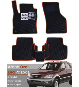 KİA SORENTO (2002-2009) Uyumlu EVA Paspas Tam Set–Araca Özel,Kolay Montaj,Su Geçirmez