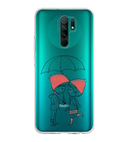 Xiaomi Redmi 9 Uyumlu Kapak Aşk Tasarımlı Şeffaf Silikon Kılıf