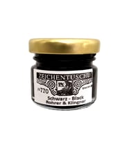 Rohrer&Klingner çizim-kaligrafi-hat mürekkebi-770 siyah 25ml (ekonomik boy) (Çok Renkli)