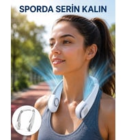 Kanatsız Boyun Tipi Fan Giyilebilir Serinletici, Düşük Sesli, Hafif ABS Gövde, USB Şarj Edilebilir