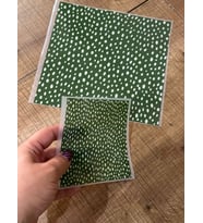 2 ADET BENEKLİ ÜTÜ İLE YAPIŞAN TRANSFER BASKI ARMA 19X19-11X11 (Yeşil)