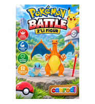 Pokémon Battle 2'li Figür Seti Squirtle ve Charmander Koleksiyon Oyuncakları