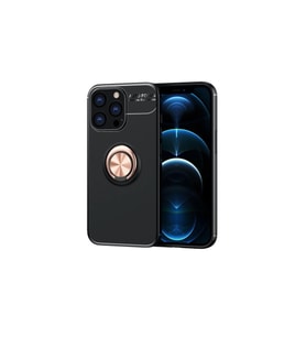 Apple İphone 13 Pro Kılıf Range Yüzüklü Silikon - Siyah-gold