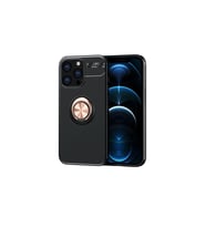 Apple İphone 13 Pro Kılıf Range Yüzüklü Silikon - Siyah-gold