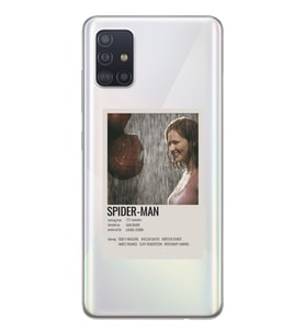 Samsung Galaxy A71 Uyumlu Spider Man Poster Tasarımlı Şeffaf Telefon Kılıfı