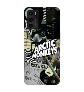 Oppo A55 Uyumlu Arctic Monkeys Kolaj Desenli Şeffaf Telefon Kılıfı