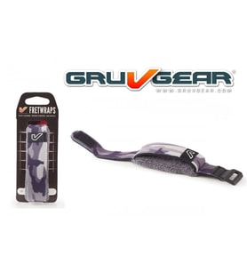 Gruv Gear FW-1PK-CMW-MD FretWrap Camo Beyaz (Medium) Kar Kamuflaj Desenli, 5 Telli Bas ve 7 Telli Gitar Uyumlu, Tel Susturucu