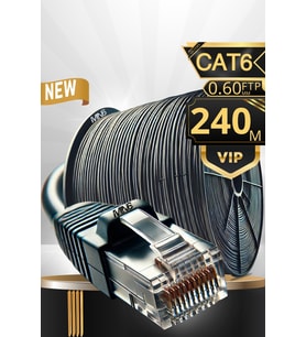 MN6 M108XF 240 Metre Internet Kablosu/FTP 0,60MM Cat6 23AWG/İKI Kat Korumalı/ethernet Kablosu 240 Metre/iç Dış Mekan Uyumlu/high Performance Cable