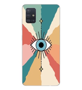 Samsung Galaxy A51 Uyumlu Göz Tasarımlı Şeffaf Telefon Kılıfı