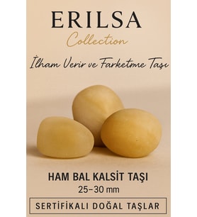 Sertifikalı Ham Bal Kalsit Taşı Kütle 25–30 mm Doğal İlham Farkındalık ve Pozitif Enerji Taşı (Çok Renkli)