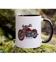 BK Gift Kişiye Özel Motorcu Temalı Siyah Kupa Bardak-13, Arkadaşa Hediye, Sevgiliye Hediye