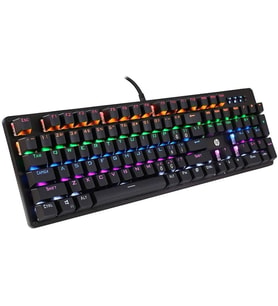 GK100F Mekanik Gaming Klavye RGB Işıklı Kablolu Şık Zafir Modern Tasarım Türkçe Q
