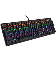 GK100F Mekanik Gaming Klavye RGB Işıklı Kablolu Şık Zafir Modern Tasarım Türkçe Q