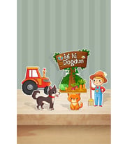 Çiftlik Konseptli Farm One Ayaklı Pano Seti ( Masa Üstü ) ** Kalın Kağıt