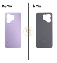 Infinix Hot 50İ Mor Uyumlu Arka Kapak Arka Cam Batarya Pil Kapağı Lazer Kesim Back Cover