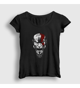 Presmono Kadın Siyah Rage Kratos God Of War T-Shirt 410719tt