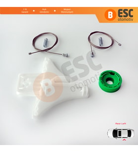 Opel Vectra C Z02 2002-2009 Signum 24451524 İçin Manuel Arka Sol Cam Kriko Tamir Seti