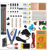 Breaboard Temel Elektrik Ve Elektronik Eğitim Full Set Dt830d Multimetre Yankeski