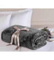 Wellsoft Battaniye Antrasit Televizyon Battaniyesi Peluş Polar Battaniye Tek Kişilik 170 * 230
