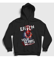 Presmono Unisex Siyah Earn Your Scars Güreş Wwe Edge Kapüşonlu Sweatshirt 521280tt