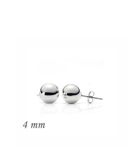 Gümüş Top Küpe - 4 mm
