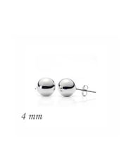 Gümüş Top Küpe - 4 mm