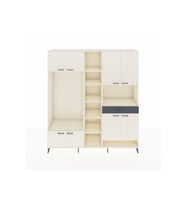 Hyperion Dolap 12 Raflı Tek Çekmeceli 8 Kapaklı 220x44x243 Aytaşı-Aytaşı/Antrasit