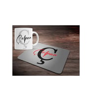 KİŞİYE ÖZELÇ HARF BASKILI MOUSE PAD ve KUPA BARDAK SETİ