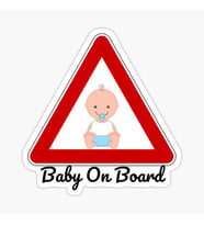 Arabada Bebek Var Sticker oto Yapıştırma Etiket 18cm MD7