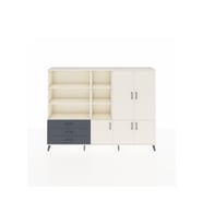 Arges Dolap 11 Raflı 3 Çekmeceli 5 Kapaklı 220x30x163 Aytaşı-Aytaşı/Antrasit