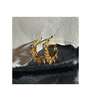 18 Ayar Altın Kaplama Swarovski Taşlı Çoklu Çivi Küpe