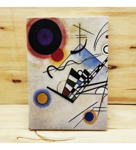 Wassily Kandinsky - Kumaş Kapaklı Defter Bej Renk 14x20cm