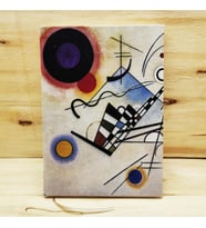 Wassily Kandinsky - Kumaş Kapaklı Defter Bej Renk 14x20cm