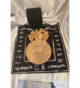 Rune Semboli Taşları Run Taşları Örtüsü Pandül Tahtası Pirinç Pandül Sunak Nordic Runes Sarkaç Seti