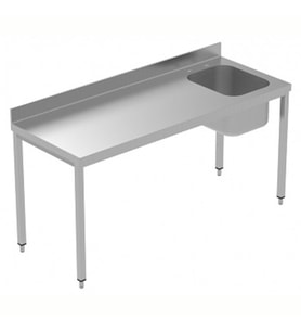 Electrolux Professional Özel Şef Çalışma Tezgahı, Tek Evyeli (sağda), 100 Mm Sırtlı - 1800 Mm, Plus GTL1810DXE