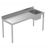 Electrolux Professional Özel Şef Çalışma Tezgahı, Tek Evyeli (sağda), 100 Mm Sırtlı - 1800 Mm, Plus GTL1810DXE