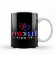 Adorable Pink or Blue We Love You Gender Reveal Kupa Bardak Porselen