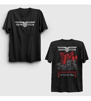 Presmono Unisex Siyah Worcester Muzik Rammstein Sırt Baskılı T-Shirt 518368tt