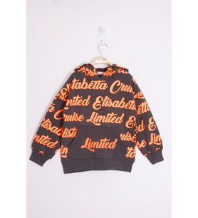 Toontoy Kız Çocuk Limited Baskılı Sweatshirt  (Antrasit Melanj)