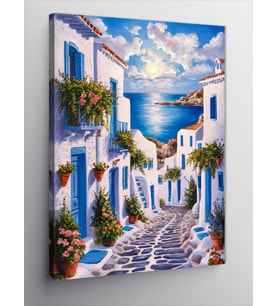 Kanvas Tablo Bodrum Evleri