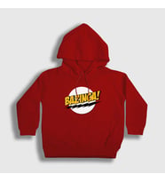 Presmono Unisex Çocuk Kırmızı Bazinga The Big Bang Theory Kapüşonlu Sweatshirt 181089tt