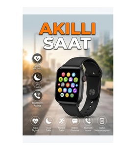 Bluetooth Görüşmeli Akıllı Saat Nabız Ölçer Uyku Takipli Spor ve Günlük Kullanım
