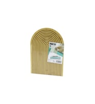 YARIM DAİRE  ÇİFT TARAFLI=DÜZ - KANALLI AHŞAP BAMBU SUNUM TEPSİ 22X32CM (5343)