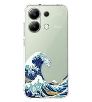 Xiaomi Redmi Note 13 Kanagawa Dalga Desenli Şeffaf Telefon Kılıfı