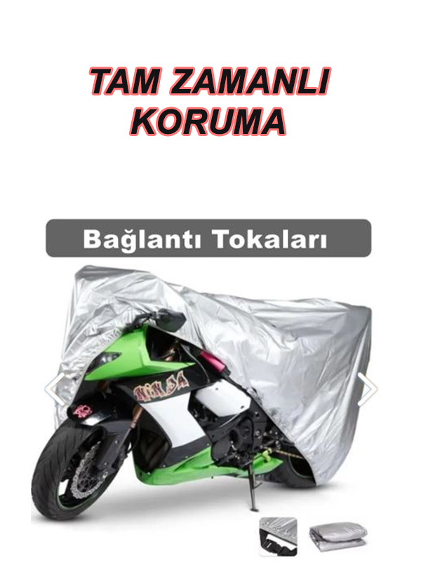 Royal Enfield Bullet C5 Military Special Arka Çanta Uyumlu Motor Branda Örtü   4 Mevsim Koruma Gri