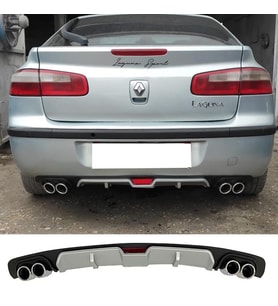Renalt Laguna 2 Gri Difüzör 4 Krom Egzoz Görünümlü Difizör Arka Ek Body Kit