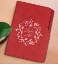 BK Gift Kişiye Özel İsimli Kırmızı Termo Deri Not Defteri 15x21cm-1