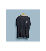 Oversize Ampul desenli cep logolu unisex T-shirt