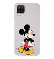 Samsung Galaxy A12  Kapak Mickey Mouse Tasarımlı Şeffaf Silikon Kılıf