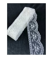 Güpür, Ekru Dantel Dar Güpür 1 Top (14.5 Metre) - Ekru
